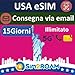 eSIM USA Nativa Locale – compatibile con T-Mobile | Dati Illimitati 5G negli USA + 5GB in Canada e Messico | Chiamate & SMS Illimitati | Validità 15 Giorni | Consegna Immediata via Email immagine