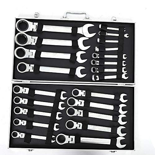 Juego de Llaves Trinquete 22 piezas Herramientas Reparación 6-32 mm Cover