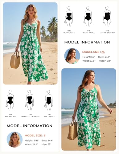 Image of GRACE KARIN Womens Summer Floral Maxi Dresses 2026 Long Flowy Boho Dress Beach Vacation Sundresses Casual Clothes with Pocket