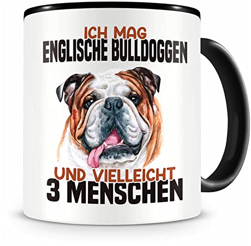 Samunshi® Englische Bulldogge Tasse mit Spruch Ich mag Englische Bulldogge Geschenk für Hunde Fans Kaffeetasse Lustige Tassen Kaffeebecher zum Geburtstag