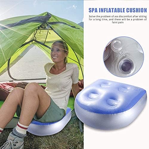 LATERN 2Pcs Inflatable Booster Seat, Hot Tub Cushion Spas Booster Seat Back Pad with 4Pcs Suction Cups for All Spas and Hot Tubs (47 x 37cm)