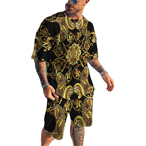 Survêtement homme imprimé 3D idéal pour vos sorties plage et streetwear d'été