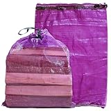 deebree Mesh Firewood Bags 22'×32' Crawfish Sacks, Firewood Bags for Selling, Onion Bag Storage Potato Sacks Mesh Wood Bag Bulk (Pack of 10)