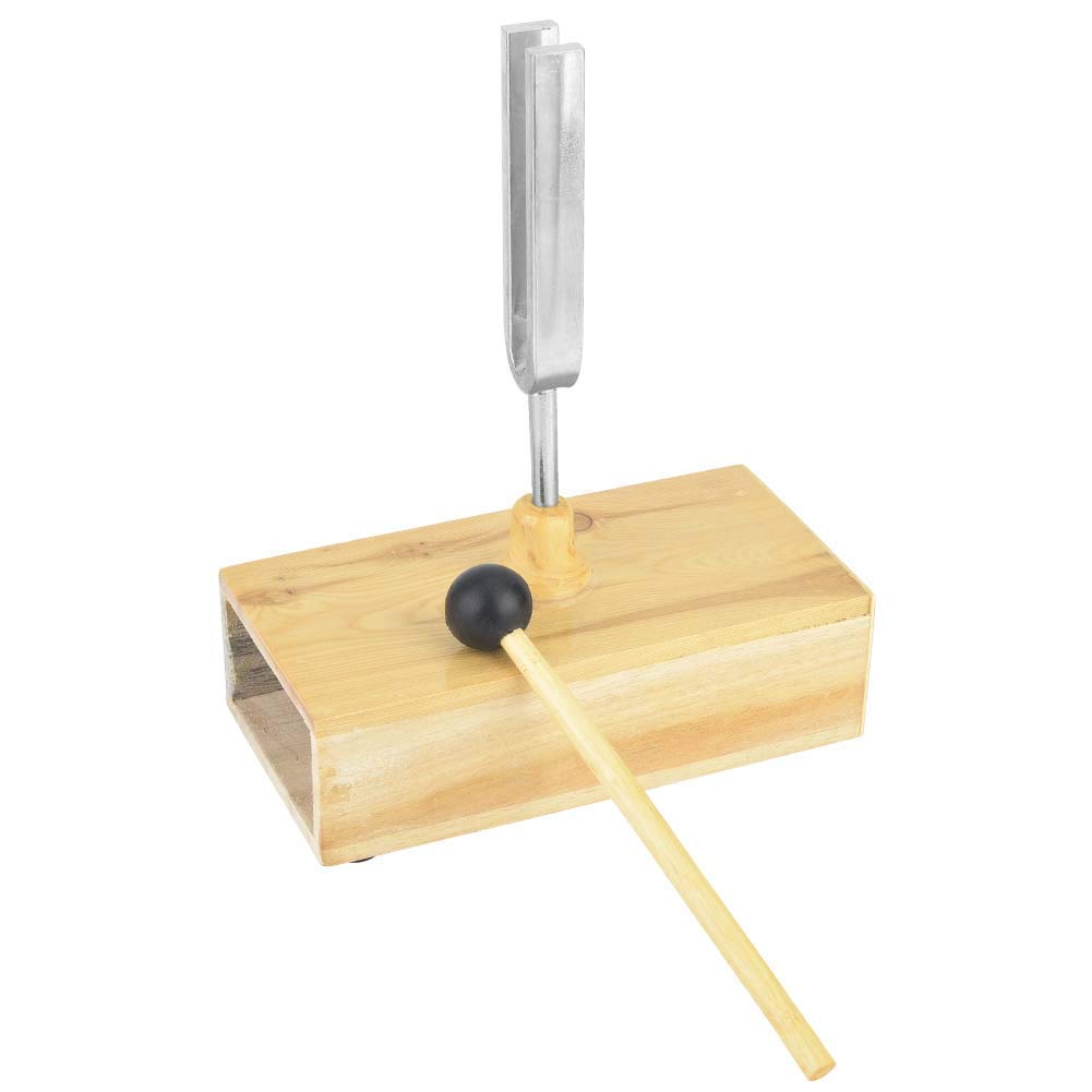 2 Stück Stimmgabel 440 Hz Virbrationsvibration mit Holzresonatorbox, Schallenergie Wissenschaft Bildung Wissenschaftliche Geschenke mit Holzresonatorbox Experimentelles