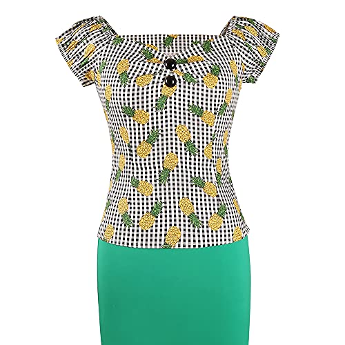Image of YARN & INK Women's Rockabilly Tops 1950s Pinup Shirt Casual Off Shoulder Vintage Blouse