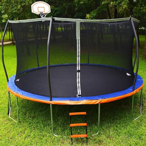 N1Fit Trampoline Ladder - 3 Step Wide Universal Trampoline Ladder For Kids - Trampoline Accessories - Powder Coated & Uv Treated Trampoline Steps For All Weather Exposure - Sturdy & Safe Design thumb #1