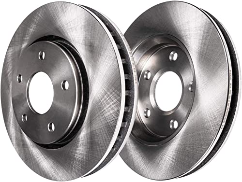 Image of Detroit Axle - Front Disc Rotors Passenger Side Brake Caliper Replacement | for 2009-2018 Ram 1500, 2019-2022 Ram 1500 Classic - 3pc Set