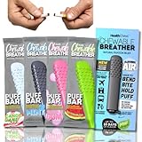 Smokeless Inhaler, Mix 4 Pack, Aromatherapy Flavored Air with Premium Refill Cores, Habit Replacement, Wellness Silicone Chewer Accessory Quit Smoking, Travel Friendly