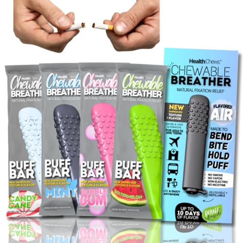 Smokeless Inhaler, Mix 4 Pack, Aromatherapy Flavored Air, Habit Replacement, Wellness Silicone...