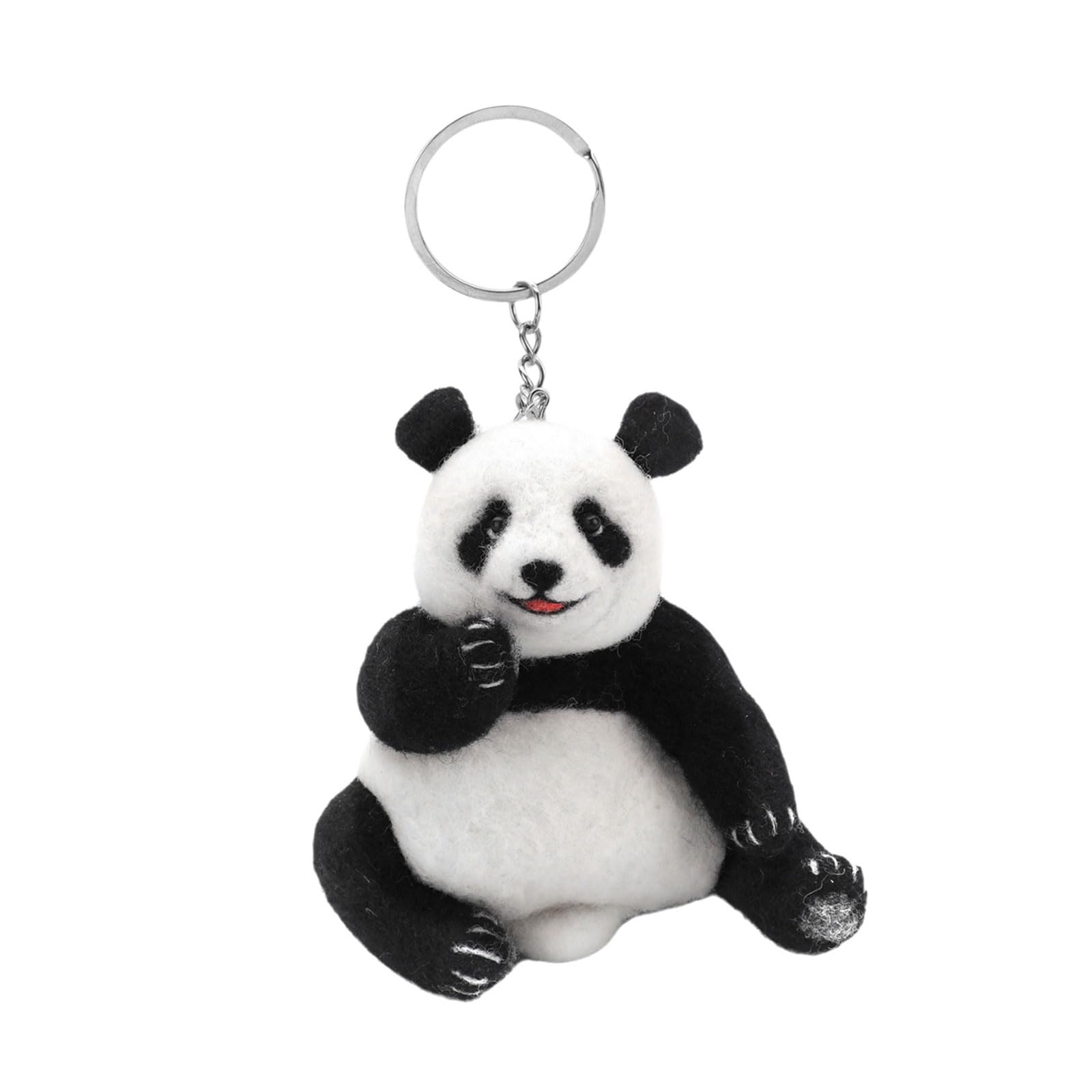 Tsophreniq Panda Needle Felting Set Panda Animal Wool Felted Set with Instruction Felting Needle Wool Roving Wood Handle Tool