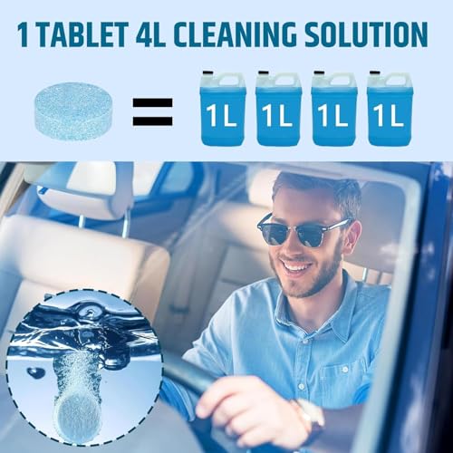 Image of Robustt Concentrated Automotive Glass Wiper Cleaning Tablets, Car Windshield Washer Solid Tablets, Glass Cleaner Tablets (Pack of 10)