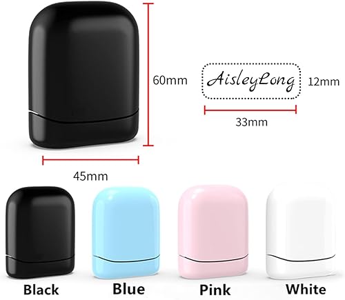 Miniatura 4 de Sellos de nombre personalizados, sello de firma personalizado, 11 opciones de fuente y 3 colores de tinta