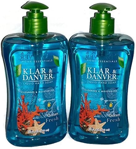 Liquid Hand Soap. Two, Extra Large 15 Fl Oz Bottles. (Ocean Fresh)