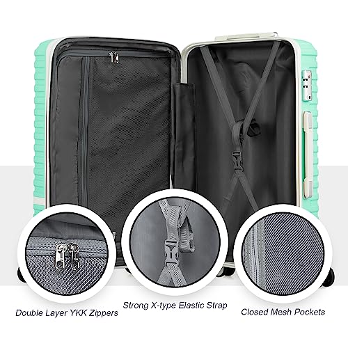 Image of Joyway Carry On Luggage 20 Inch Expandable Suitcase with Spinner Wheel, 3 Piece Hard Shell Luggage Set with TSA Lock