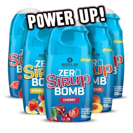 Bodylab24 ZERO Sirup BOMB Mixed Box 1, 5 x 65ml, zuckerfrei und praktisch ohne Kalorien, mit nur 1kcal je 100ml Wasser-Sirup-Mischung, hochkonzentriert, für 8 l Fertiggetränk
