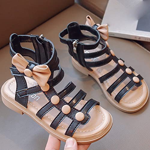 Girls Sandals Children Shoes High Top Flat Sandals Roman Sandals Big Children Summer Fuzzy Slipper Boots for2