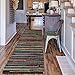 Chardin home - Eco Friendly 100% Recycled Cotton Colorful Chindi Runner Area Rug - 2'x7', Multi