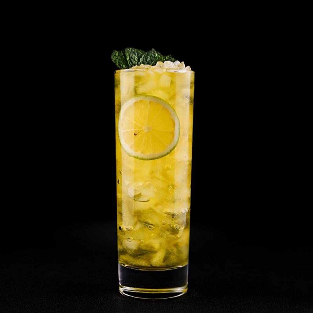 Szklanki Kubek szklany, okulary Highball, Kubki do napojów do herbaty lodowej, szkło do soku, piwa i koktajl Szklanki do wody Szklanka barowa (Color : B(6pcs))