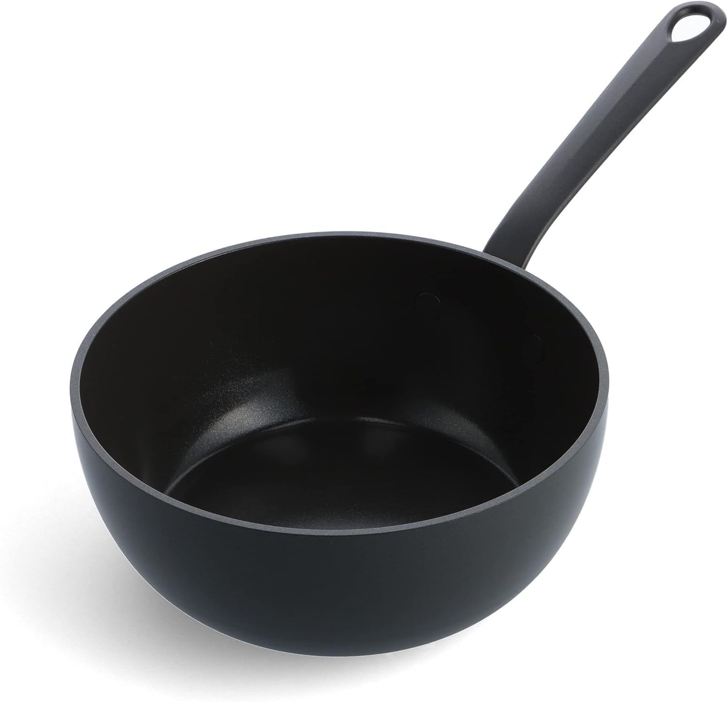 GreenPan Craft Hartanodisierte gesunde keramische Antihaft-Stielkasserole 20 cm/2 Liter, PFAS-frei, induktionsgeeignet, spülmaschinenfest, backofenfest, Schwarz