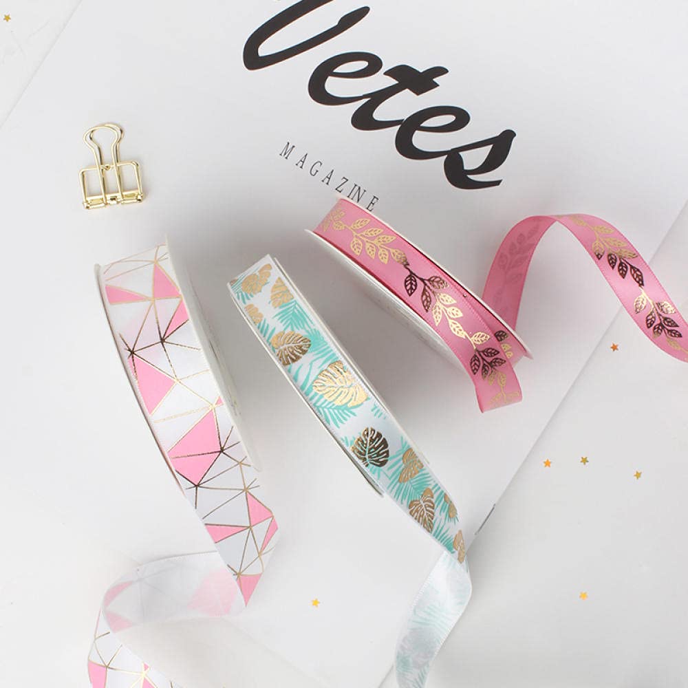 Ribbons For Gift Wrapping Ribbon For Fabric Satin Ribbons Ciasto Pieczenie Kwiaty Wstążka Handmade Diy Materiał Wstążka Prezent Prezent Dekoracyjny Wstążka Wstążka Dekoracyjna Wstążka-Różowa Geometria
