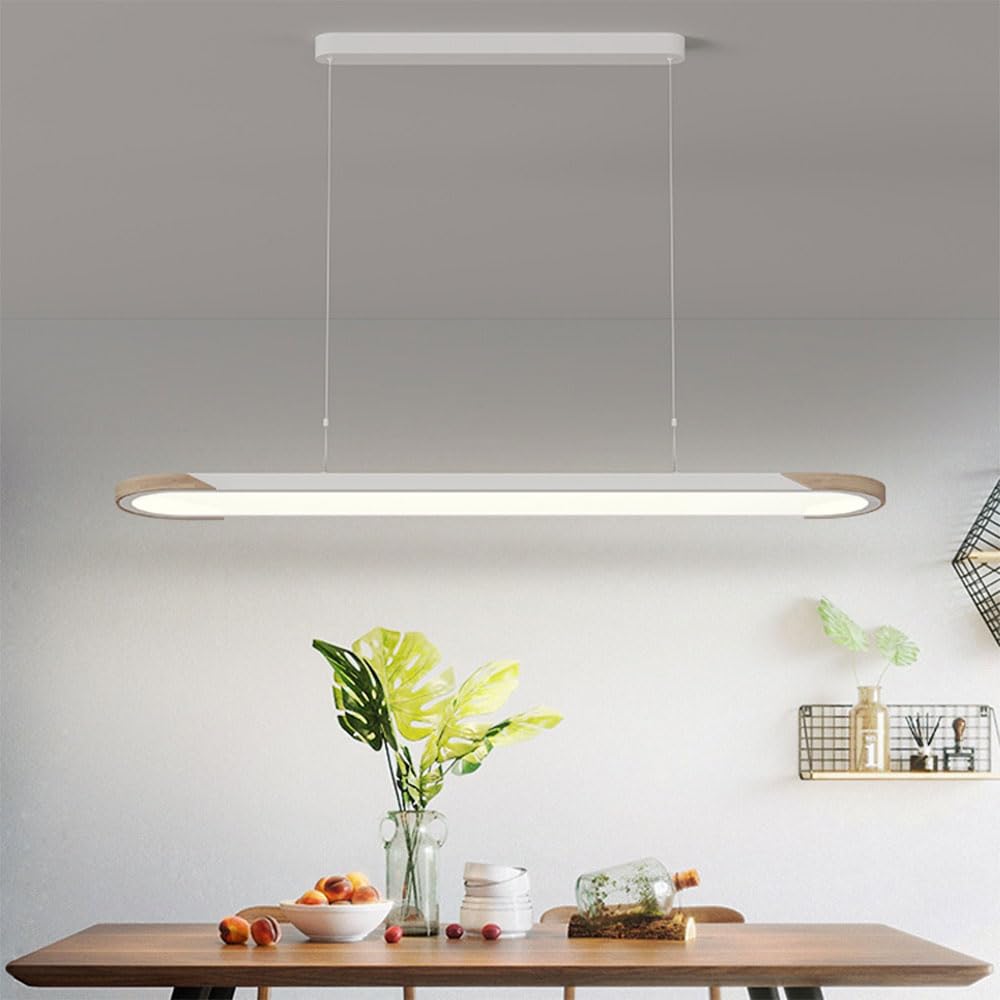 Lustre longue table pour salle à manger moderne avec suspension LED 48W ajustable