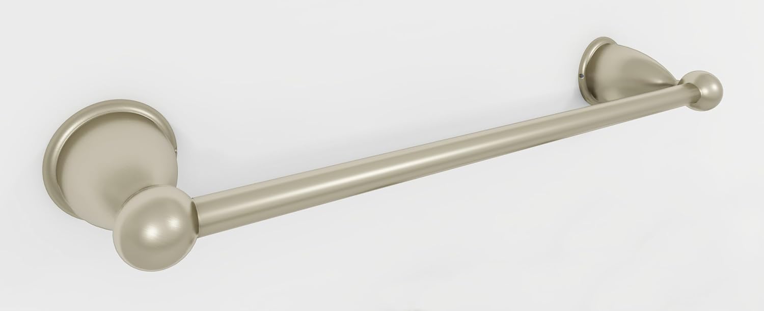 Marco Towel Bar Holder for Bathroom (Brushed Nickel) (18 Inch), Kitchen Towel Stand, Wall Mount Hanger for Kitchen Accessories Items, Home and High End Bathroom Accessories