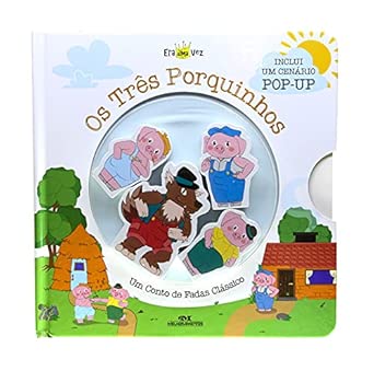 Capa do livro Os Três Porquinhos (livro + cenário pop-up + 4 personagens de madeira): Um Conto de Fadas Clássico: 2