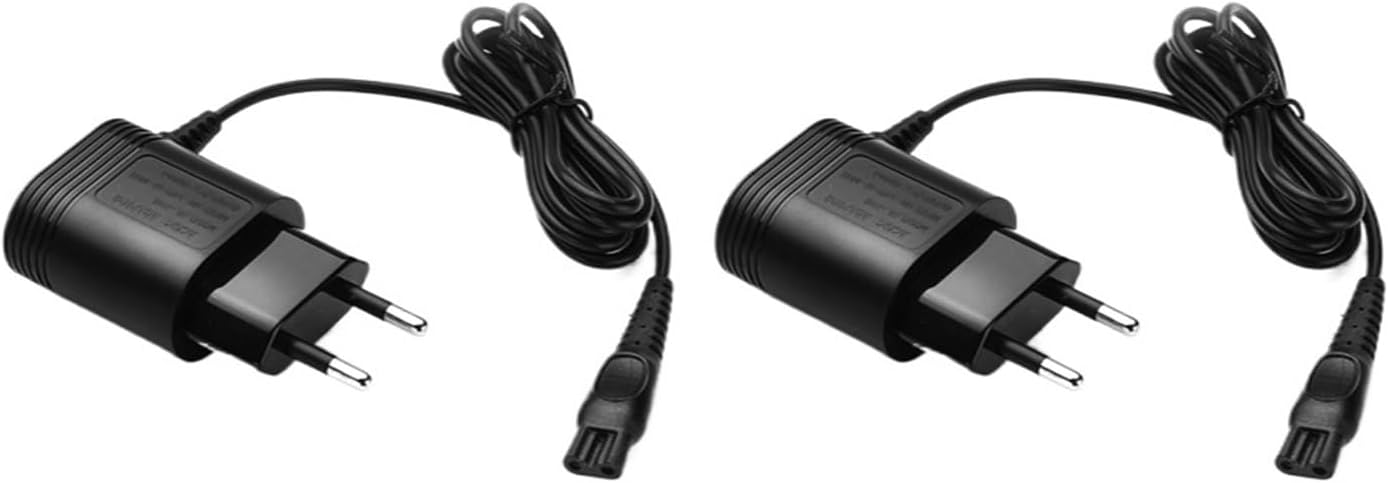 15V 5.4W EU Plug AC Power Adapter Electric Charger Supplies，Compatible for Philips，Compatible for Shaver，HQ8505 HQ6070/6075/6095(2Pcs)