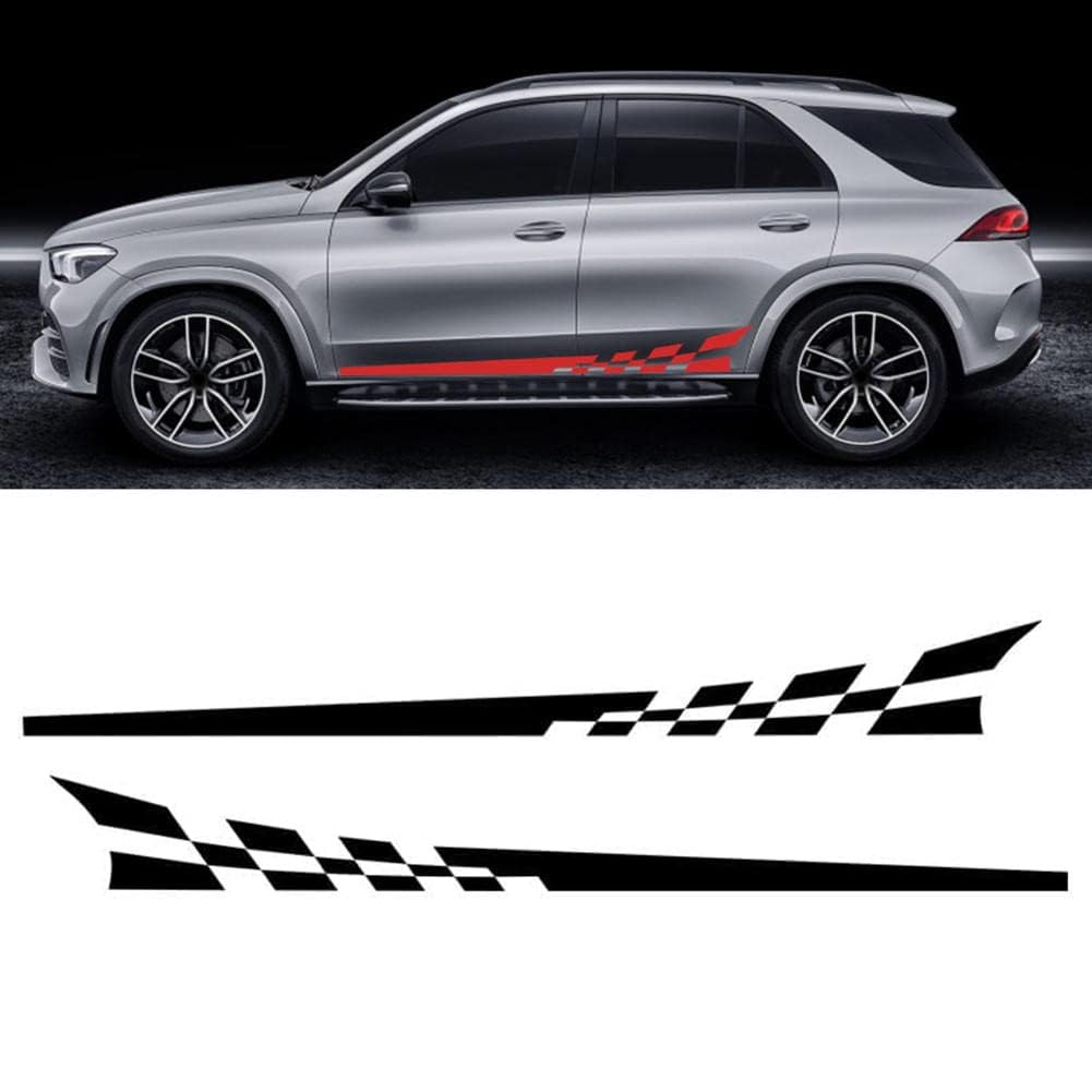 UNCLE LIAO Car Side Skirt For Mercedes Benz GLE GLK ML Class AMG W164 W166 GLE350 GLE400 GLK350 Auto Car Door Sticker Side Step Skirt.,Blue