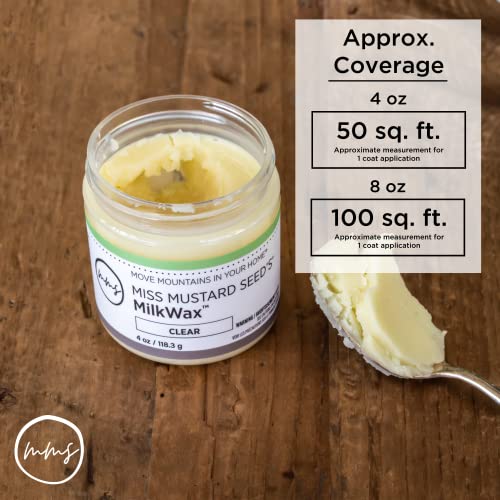 Miss Mustard Seed's Milkwax - Wax For Furniture, Wood, Cabinets, And Walls, Premium Quality, Low Odor (Antiquing, 8 Oz) #TOP2