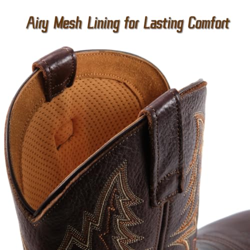 Image of SUREWAY Men's Waterproof Western Cowboy Boots-Soft /Steel Toe