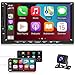Produktbild NHOPEEW Autoradio Carplay Android Auto 2 Din Touchscreen 7 Zoll Autoradio Multimedia-Player mit Schnelllade-USB, unterstützt Bluetooth FM TF SD AUX
