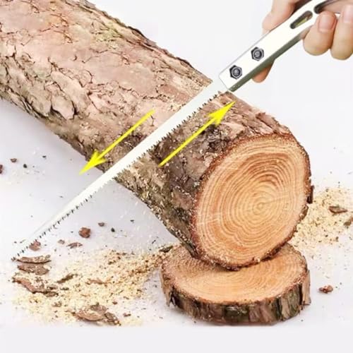 Outdoor Portable Hand Powered Saw, 7 Inch Rugged Blade Hand Saw F...
