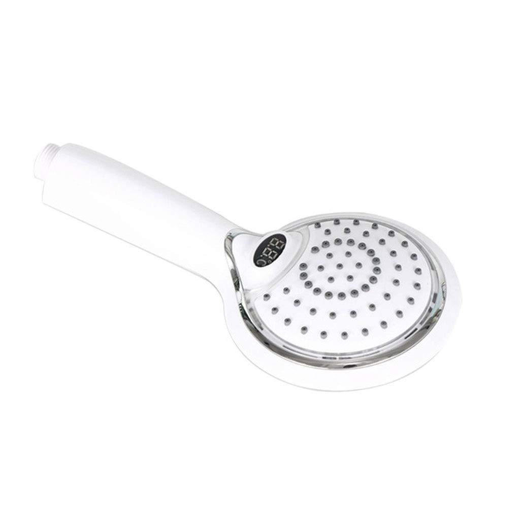 Capteur de température de douche et pommeau numérique à main haute pression argent
