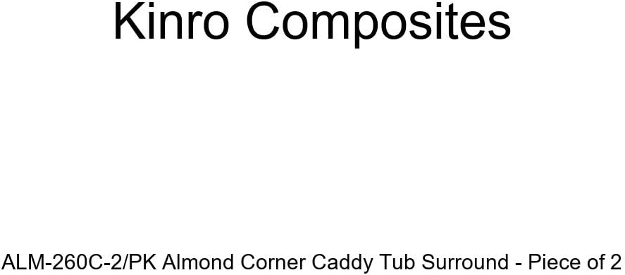 Kinro Composites ALM-260C-2/PK Almond Corner Caddy Tub Surround - Piece of 2