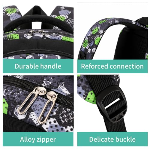 Image of Ladyzone Camo School Backpack Lunch Box Set Lightweight Schoolbag Travel Camp Outdoor Daypack
