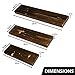 East World Torched Floating Shelves Set of 3 Rustic Wood Wall Shelf with Hardware! Easy to Install Shelving and Rustic Wall Decor - Bathroom Shelf, for Kitchen Wall Decor, Living Room, Bedrooms