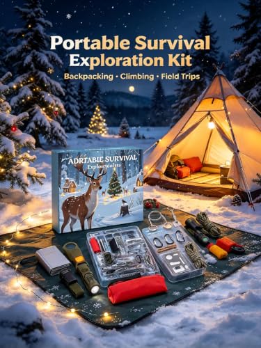 ChayWillow Advent Calendar Outdoor Survival Kit for Men | Christmas Countdown, 24 Daily Surprises, Camping & Hiking, Includes Fire Starter, Paracord & Carabiners - image 6