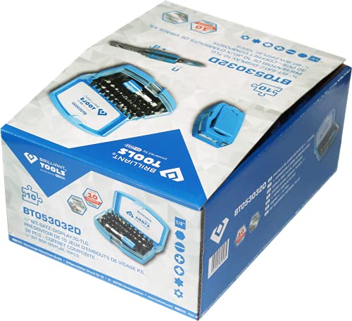 Juego de bits BRILLIANT TOOLS BT053032D maletín de 32 partes con destornillador 7