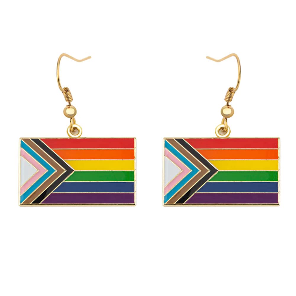 Enameled Progress Drop Earrings