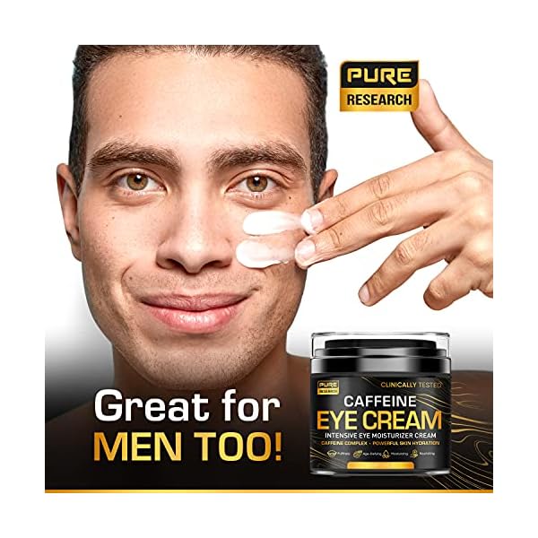 Caffeine-Eye-Cream-For-Anti-Aging-Dark-Circles-Bags-Puffiness-Great-Under-Eye-Skin-Face-Tightening-Eye-Lift-Treatment-For-Men-Women-17oz Caffeine Eye Cream For Anti Aging, Dark Circles, Bags, Puffiness. Great Under Eye Skin + Face Tightening, Eye Lift Treatment For Men & Women 1.7oz