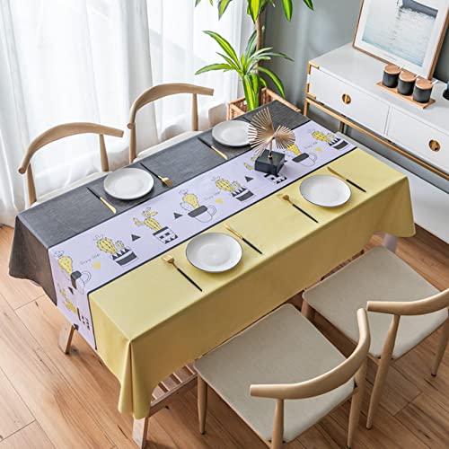 Nappe cirée rectangulaire pour repas de famille et grand tapis de table basse - 2