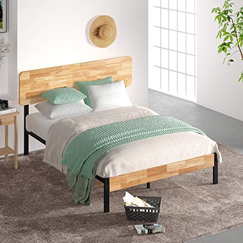 Zinus Olivia Metal Platform Bed Frame / No Box Spring Needed / Wood Slat Support / Easy Assembly, Queen #TOP1