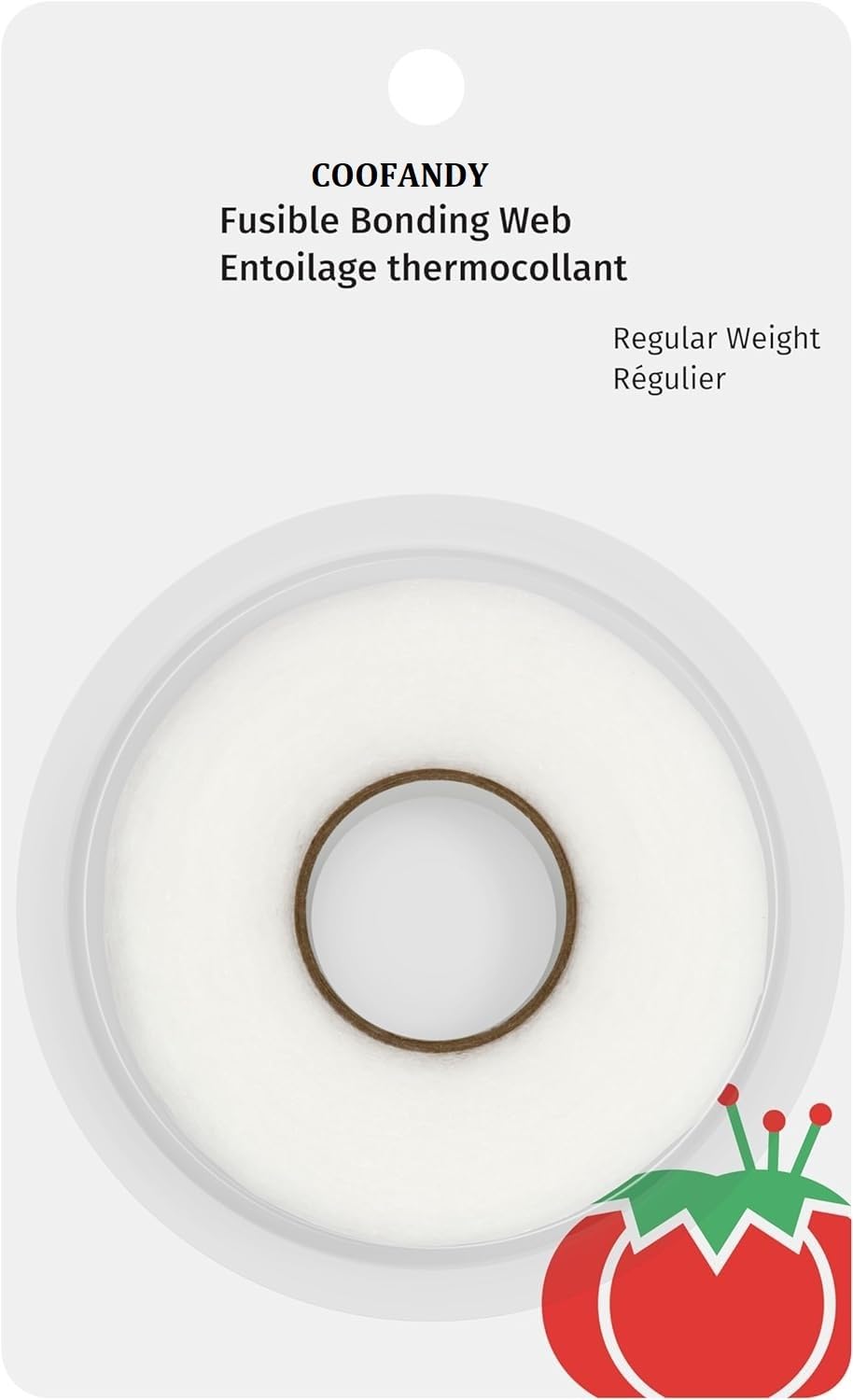 COOFANDY 100 Yards Civil Fabric Fusing Tape Double Sided Adhesive Hem Tape Iron on Tape, Buckram Interfacing Interlining Fusible Sewing Accessory Adhesive (White) (1 Pcs)