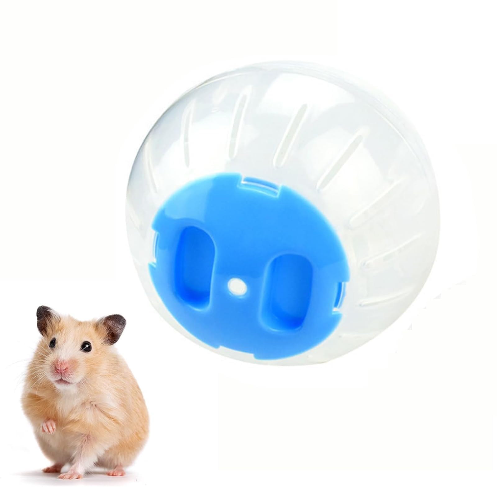 Hamster Toys, Blue Colorful Exercise Ball, Small Animal Cage Accessories, 10cm Diameter Running Toy for Hamsters, Interactive Pet House Enrichment-image-28