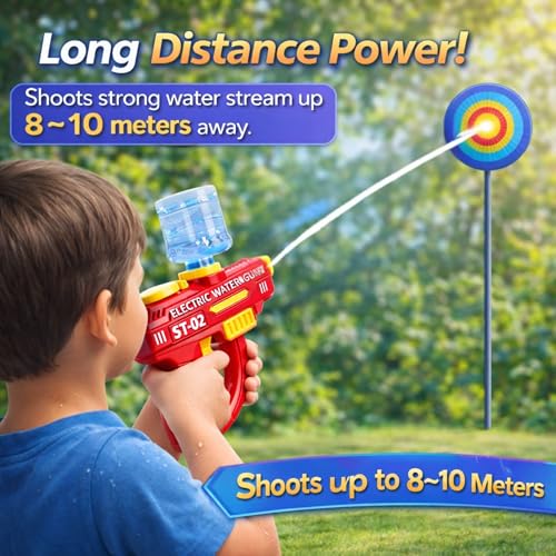 Image of GRAPHENE Holi Pichkari Automatic Electric Water Gun for Kids High Pressure Rechargeable Battery Long Range Blaster Squirt Premium Water Pistol Spray Holi Toy Gun Summer Fun Pool Outdoor 4+ Boys Girls