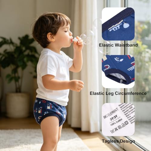 Image of BIG ELEPHANT Toddler Potty Training Underwear, Cotton Training Pants