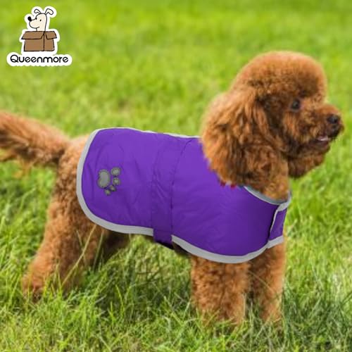 Image of Queenmore Dog Winter Coat, Cold Weather Fleece Dog Jackets for Small Dogs