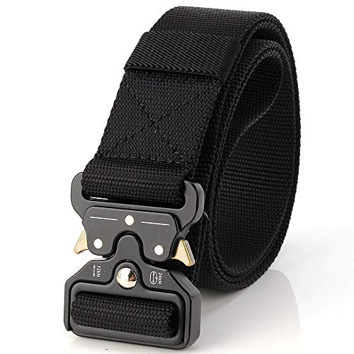 WuXingMeiLi Ceinture Tactique pour Homme réglable Style Militaire Robuste en Nylon 3,8 cm avec Boucle en métal à dégagement Rapide pour Travailler en Plein air Molle Pantalon Ceinturon Cover
