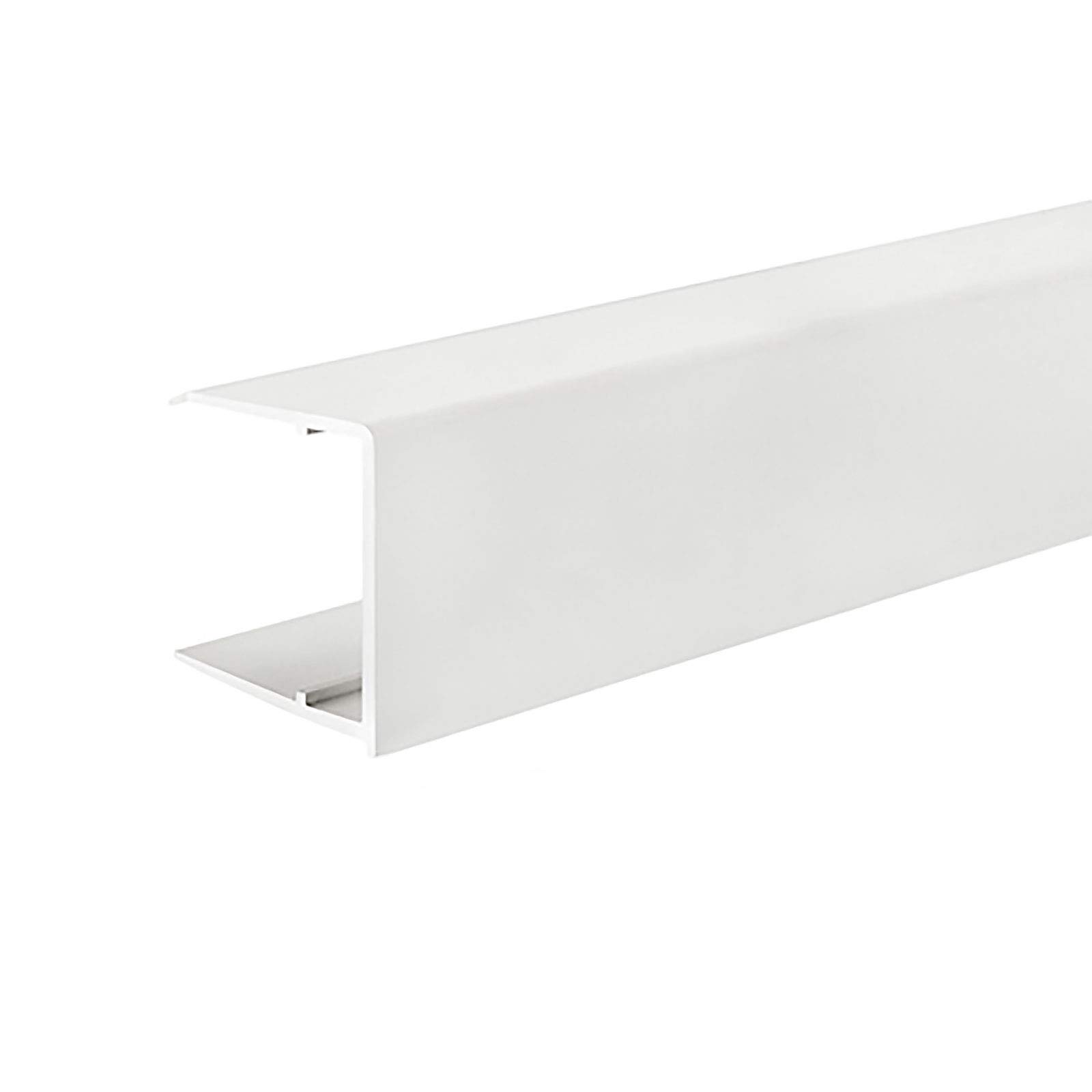25mm SNAPA Polycarbonate End Closure Roof Sheet U-Profile Drip End Trim - 2.1m, White